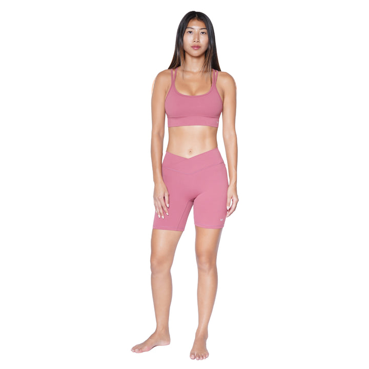 Huit Bien-etre v-shaped color block biking shorts, yoga shorts, Huit.com