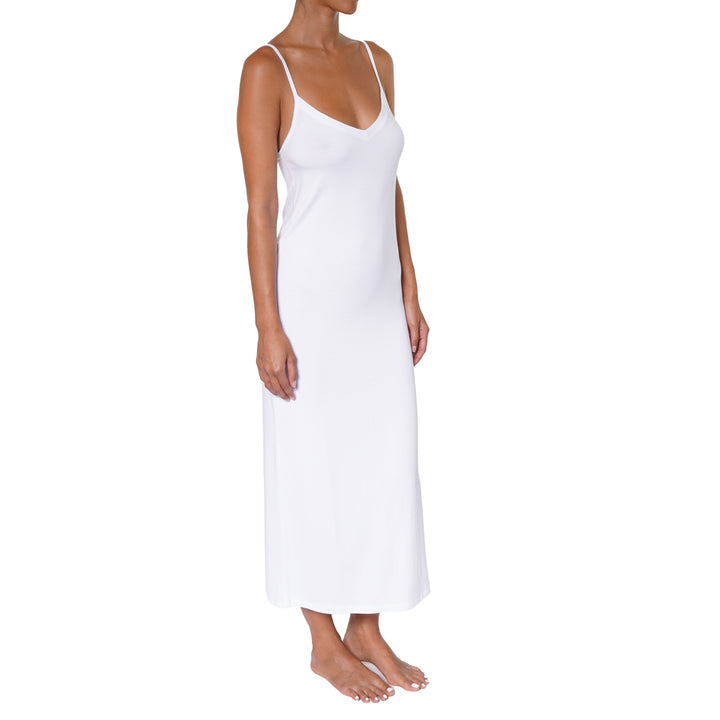Modal Long Chemise - White