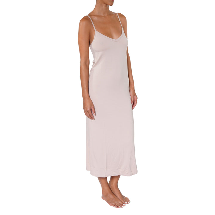 Modal Long Chemise - White