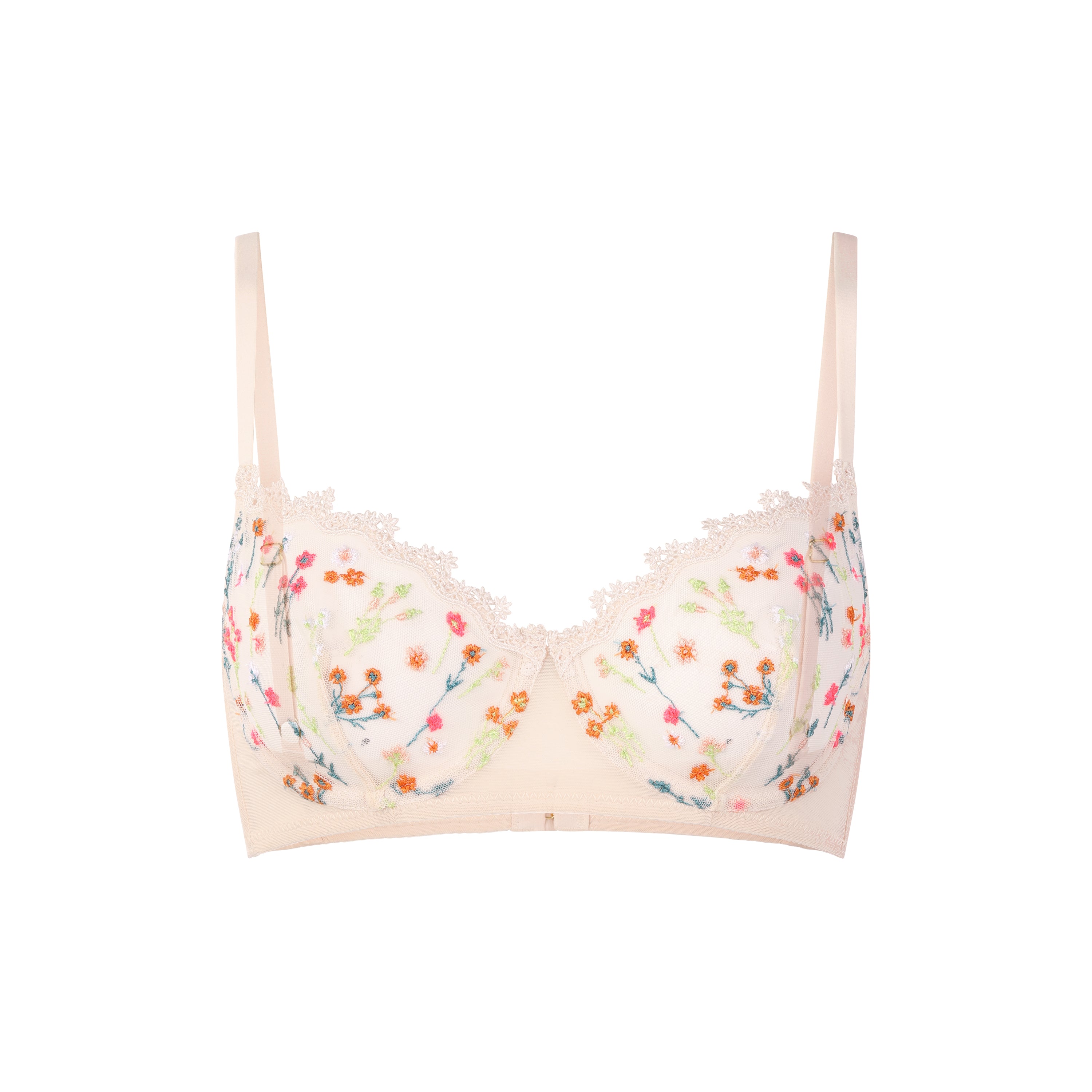 ★PLAGE_seoul★ Tulip Longline Bra_Off White pointelle scooped cotton bra - White | Weekday WW