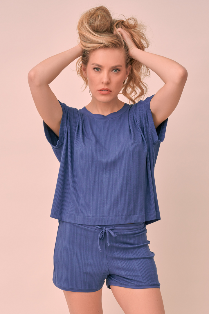 soft Relaxed T-shirt - Denim