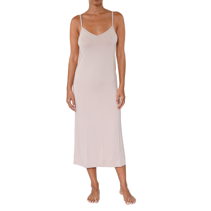 Modal Long Chemise - White