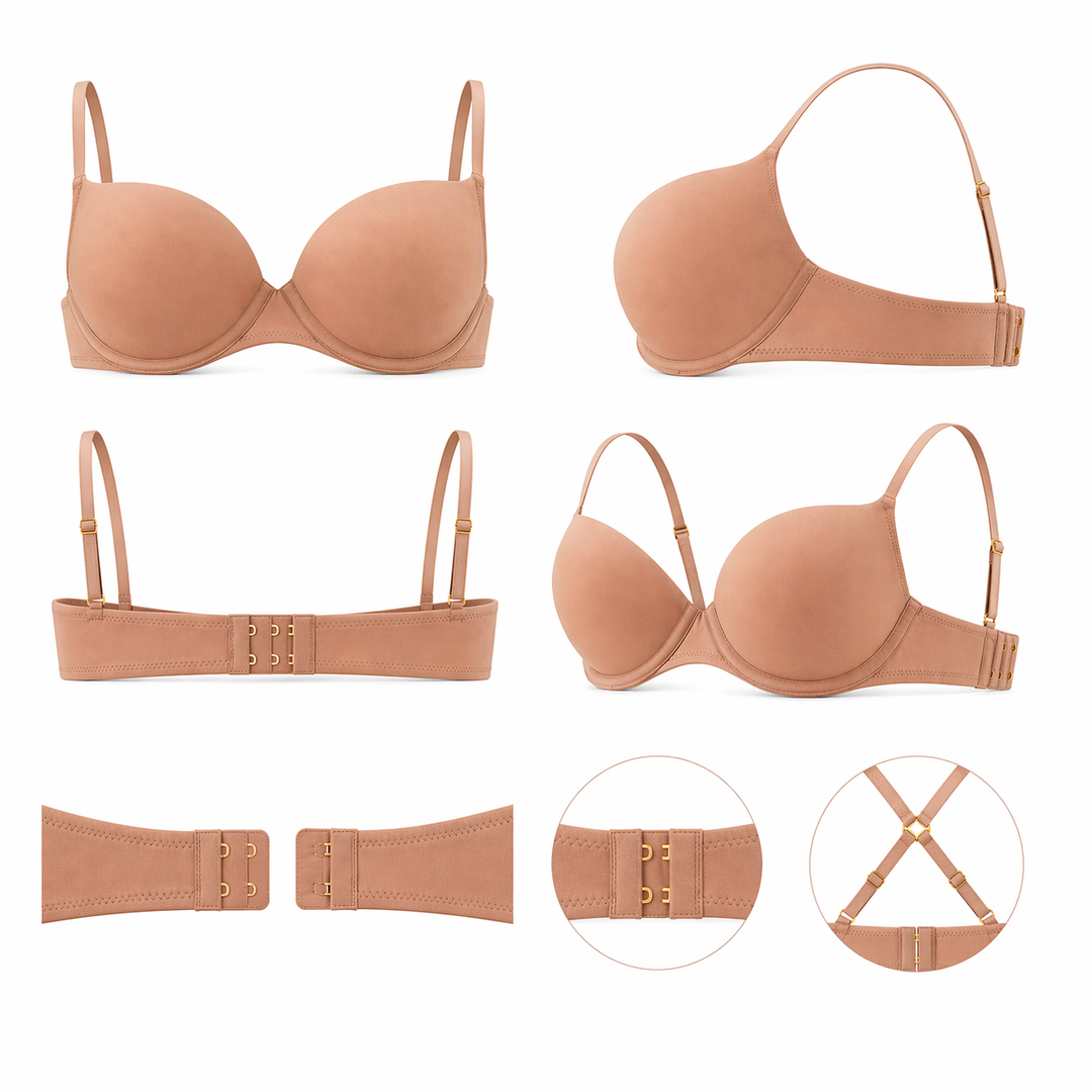 ☁️ B23- Lightweight Microfiber Spacer Bra - Blush