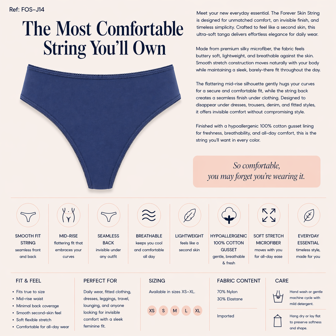 ☁️ J14-Lightweight Microfiber Thong - Marine