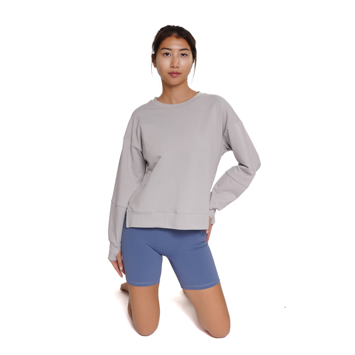 Elegant Sweatshirt — Light Grey