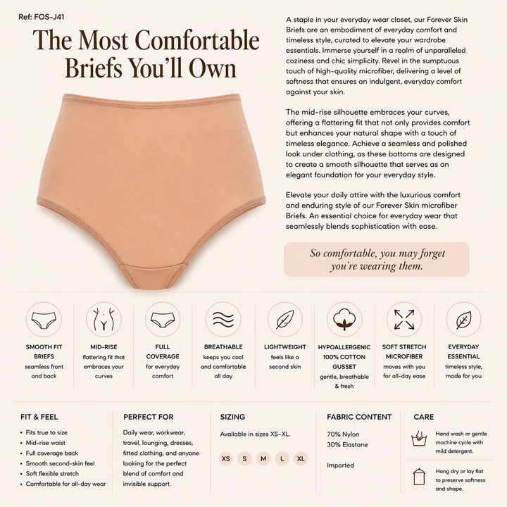 ☁️ Lightweight Microfiber Brief - Blush