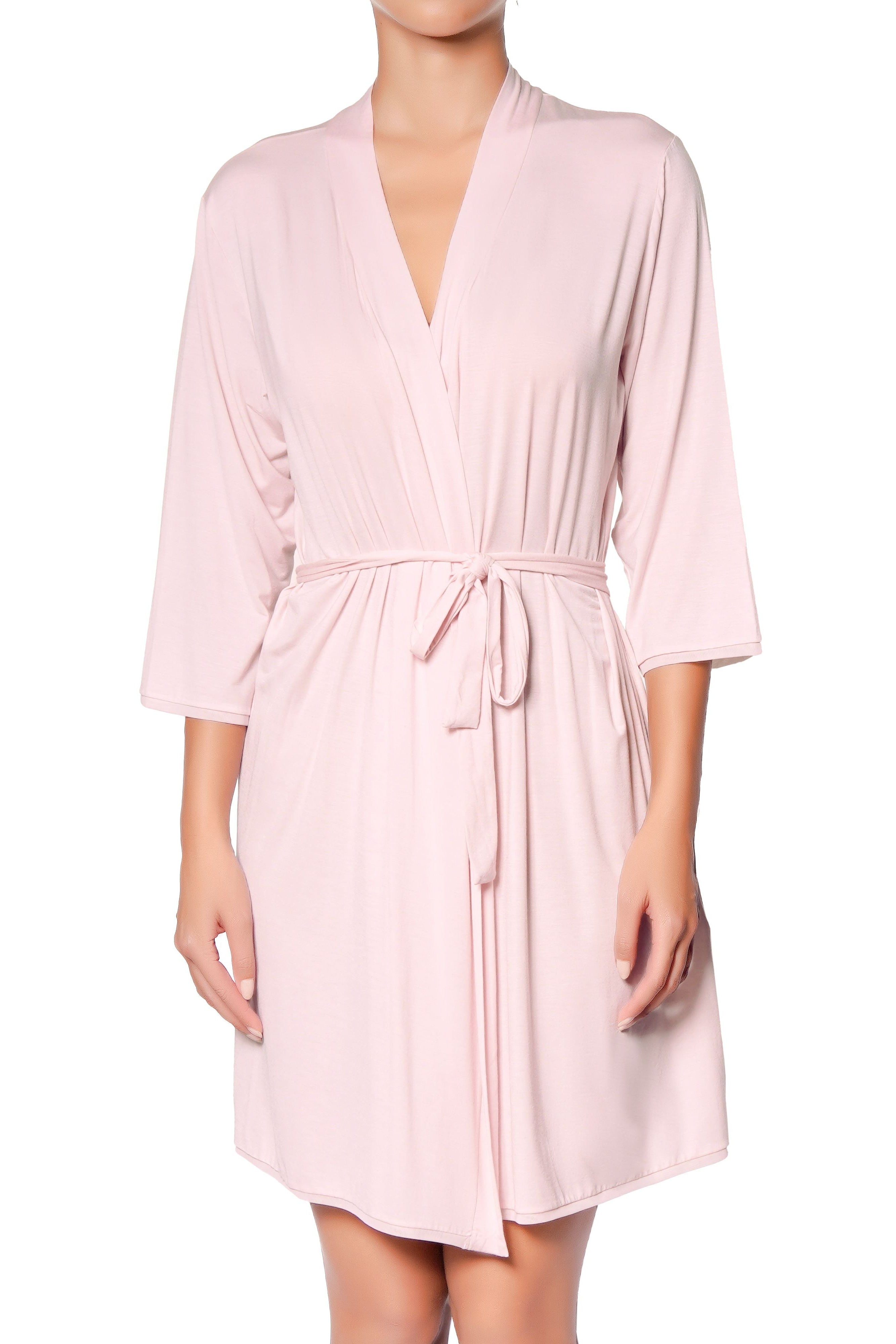 Modal Robe Fluffy Buttery Micro Modal Robe- Attached Belt