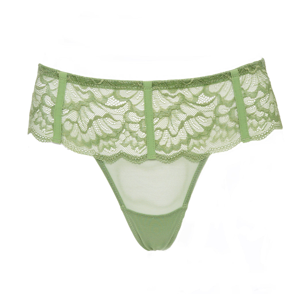 HUIT Tanga green women casual comfortable lace lingerie – huit