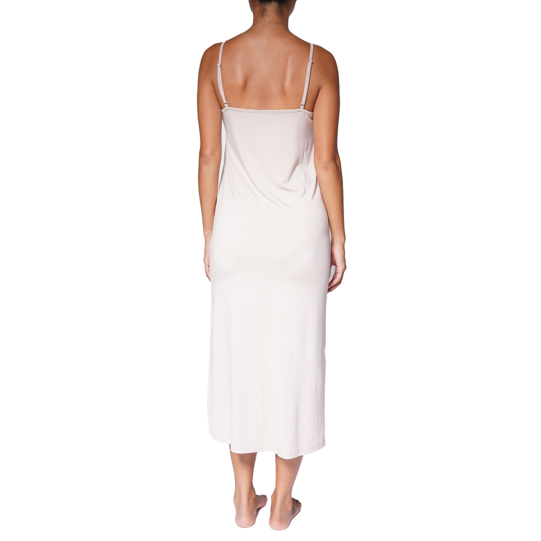 long chemise dress Long chemise dress with print Lucrena | 40