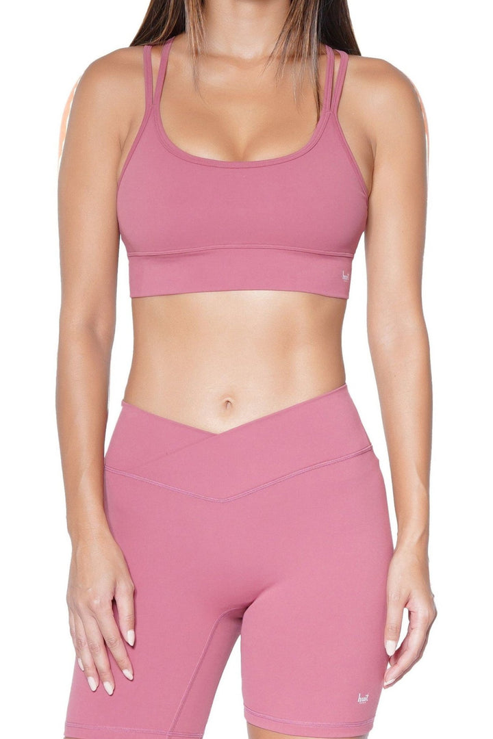 Criss Cross Bra - Winter Rose