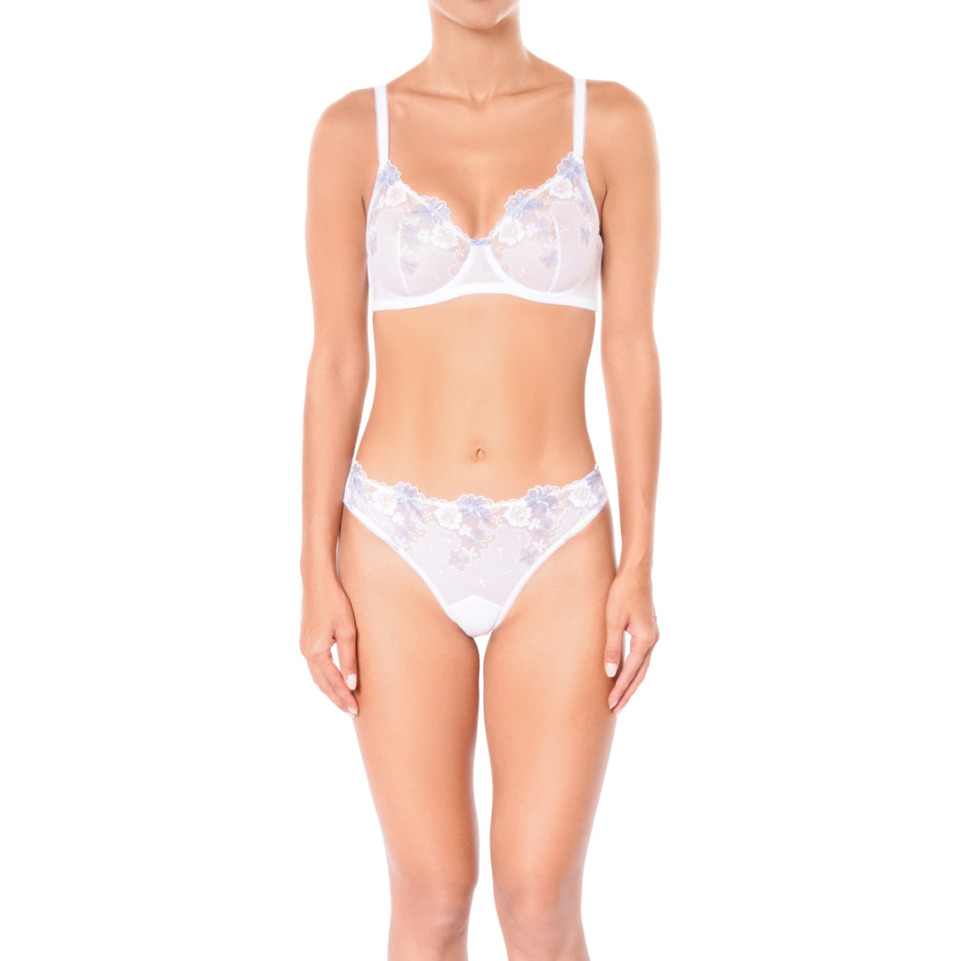 Sweet Modal Balconette Bra - Sheer Embroidered