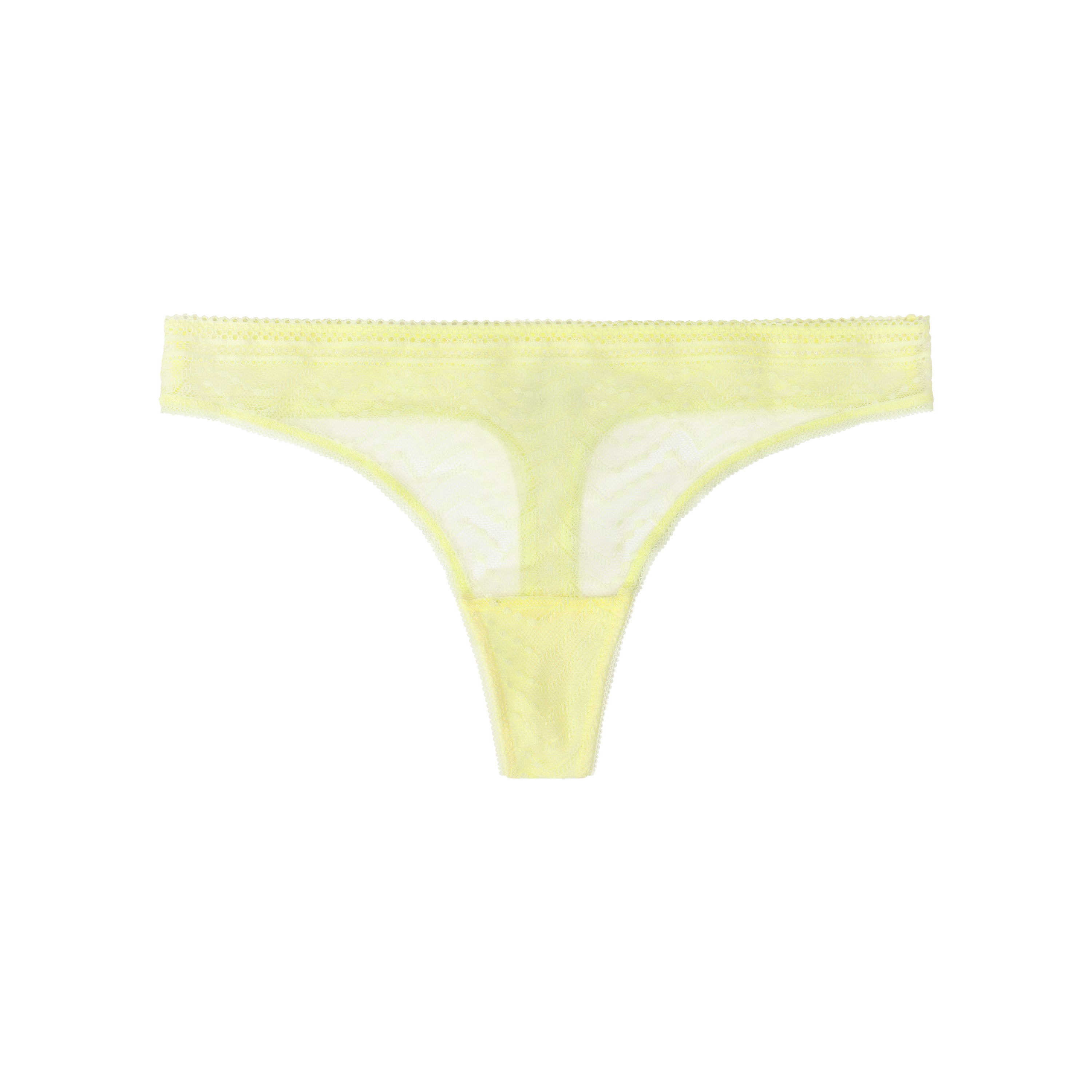 HUIT Tanga yellow lace chic women casual comfortable