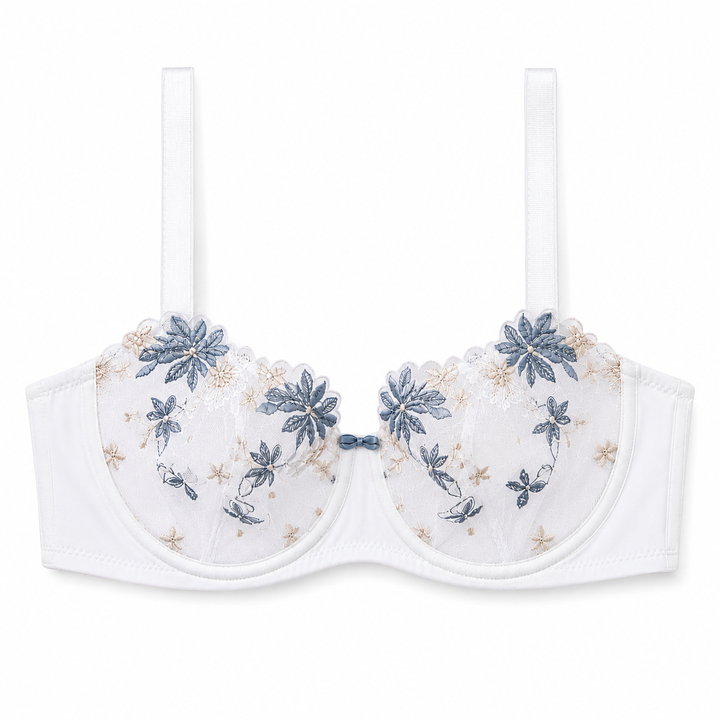Sweet Modal Balconette Bra - Sheer Embroidered