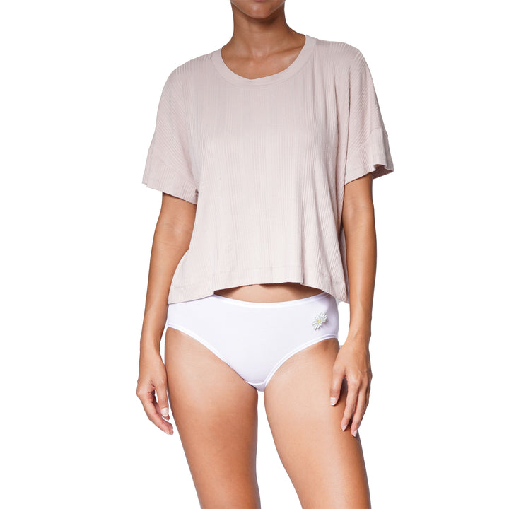 T-shirt décontracté Douceur by Huit8 - Beige