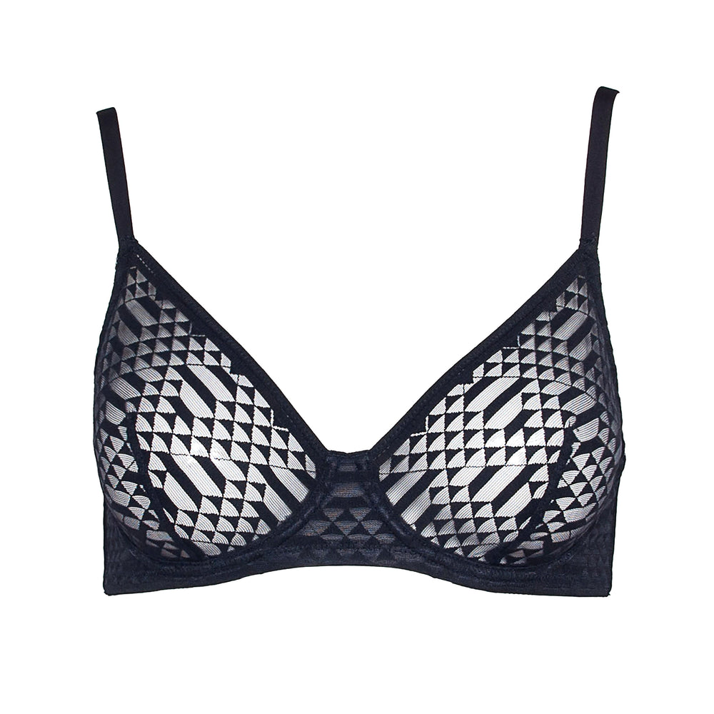 Garconne black underwire bra, Huit Lingerie